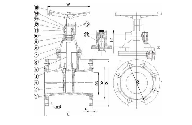 NonRising Stem Resilient Seated Gate Valve with Position Ind